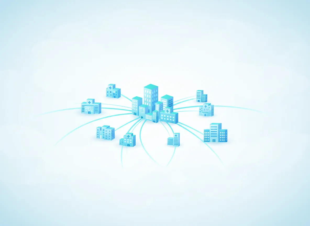 Regional map illustration representing service coverage