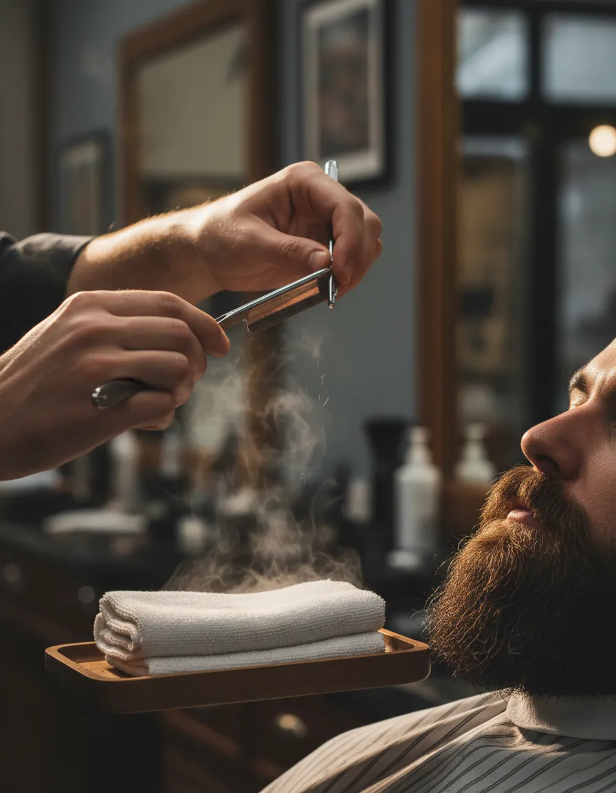 Beard grooming and line-up at Korrey Kutz