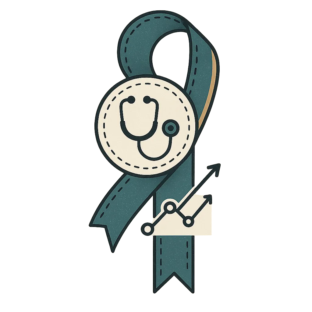 Stylized visual representation of the diagnostic assessment featuring vertical thread motifs and warm gold accents, editorial minimal design.