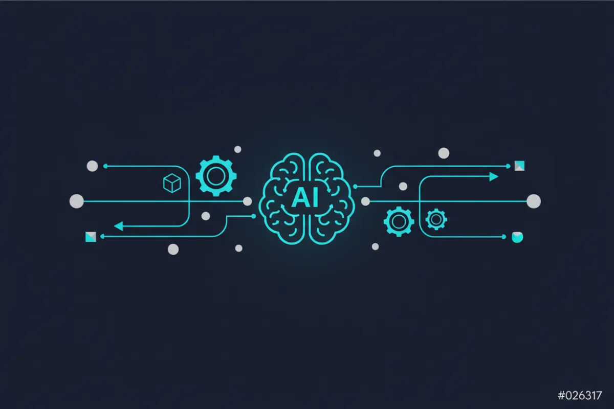 Automated workflows and AI integration illustration