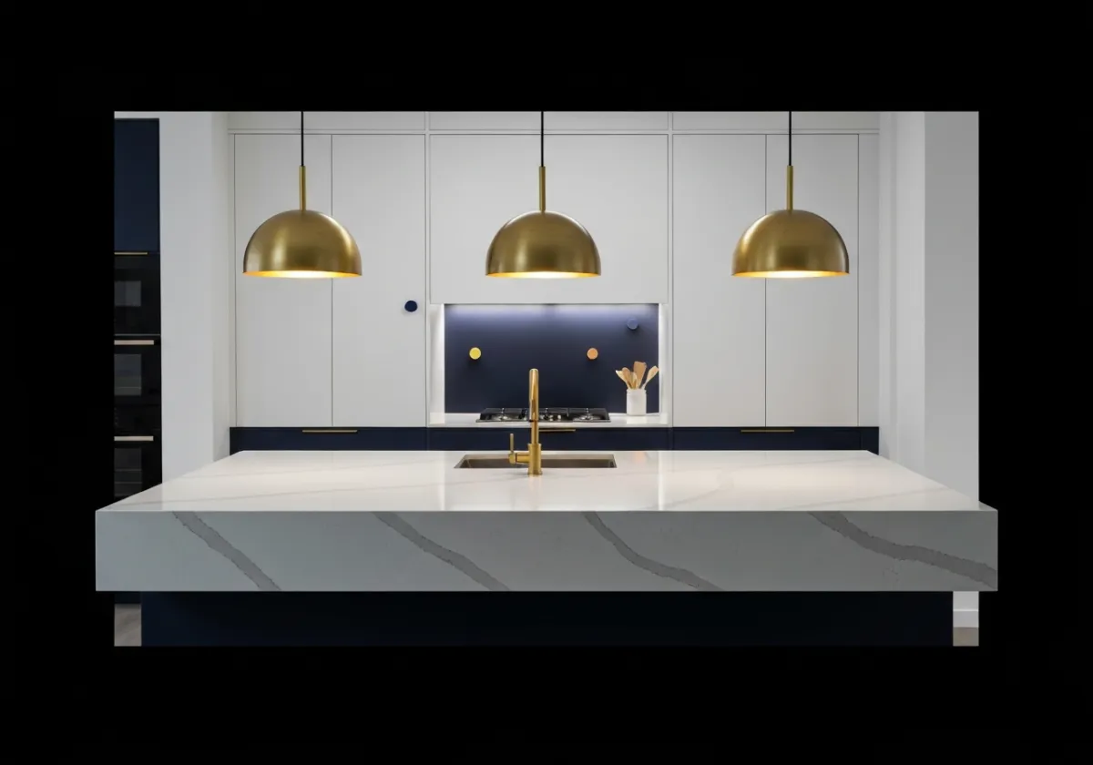 Kitchen island design with seating and functional workspace in a Sugar Land kitchen