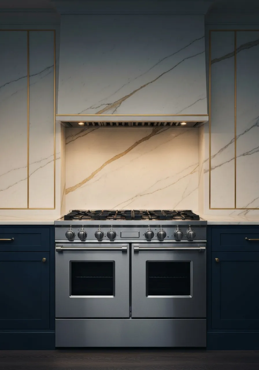 Energy efficient appliances integrated into custom kitchen design