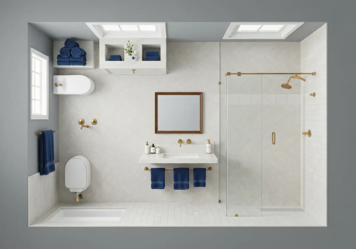 Full Bathroom Remodel Layout