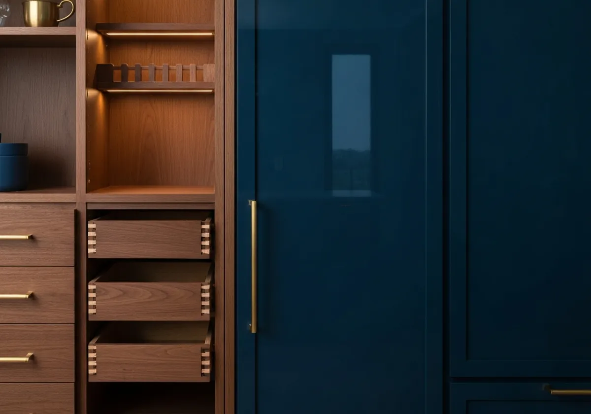 Custom cabinetry and premium quartz countertops highlighting ample storage
