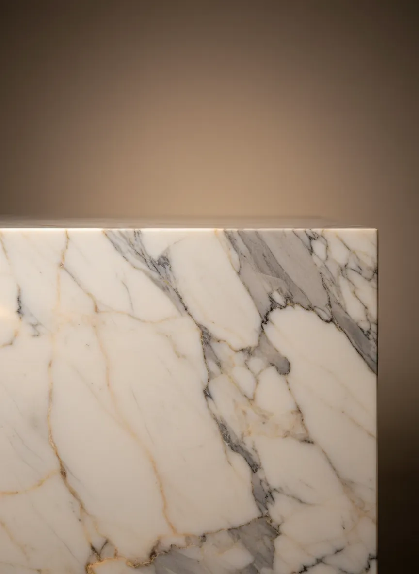 Luxurious marble countertop with seamless veining