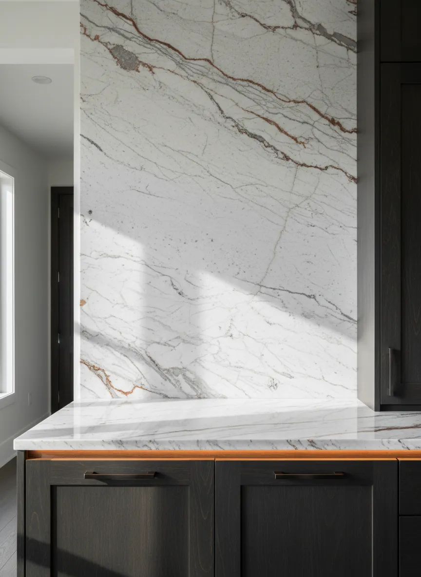 Luxury custom granite countertop installation in a Bellaire Texas home