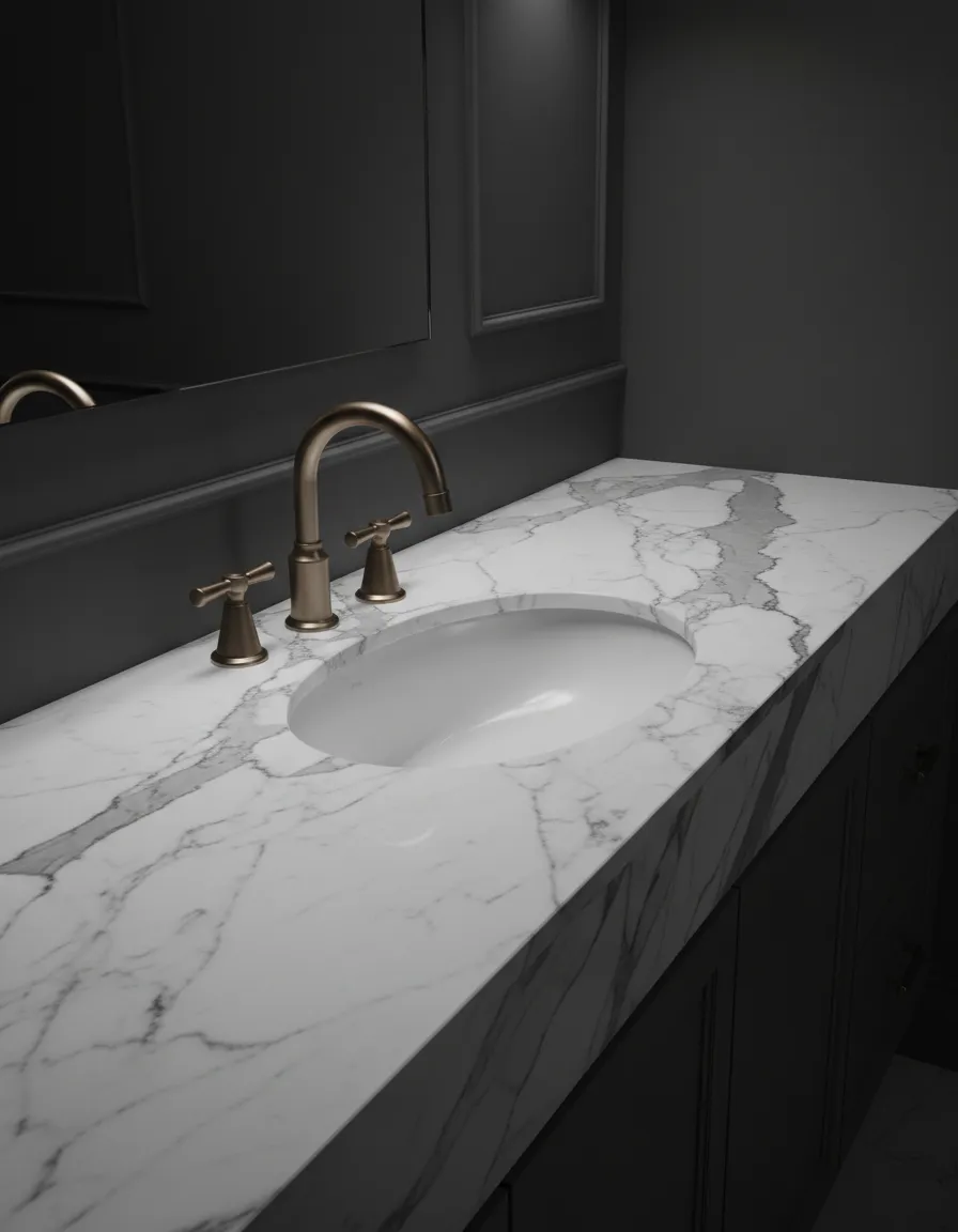 Classic Marble Countertop Installation