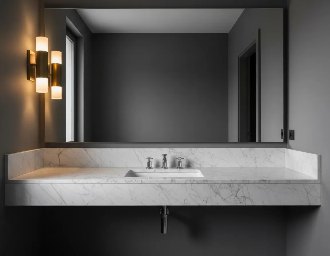 Classic luxury marble countertop with premium veining