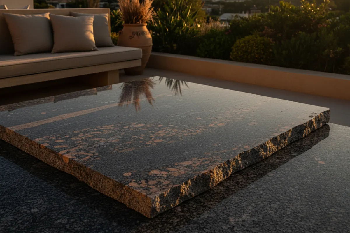 Granite UV stability demonstration outdoor