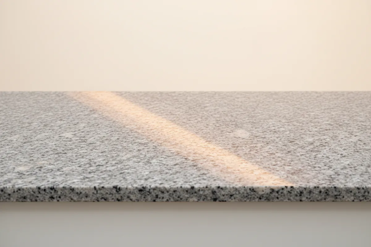 Clean, polished granite surface demonstrating easy maintenance