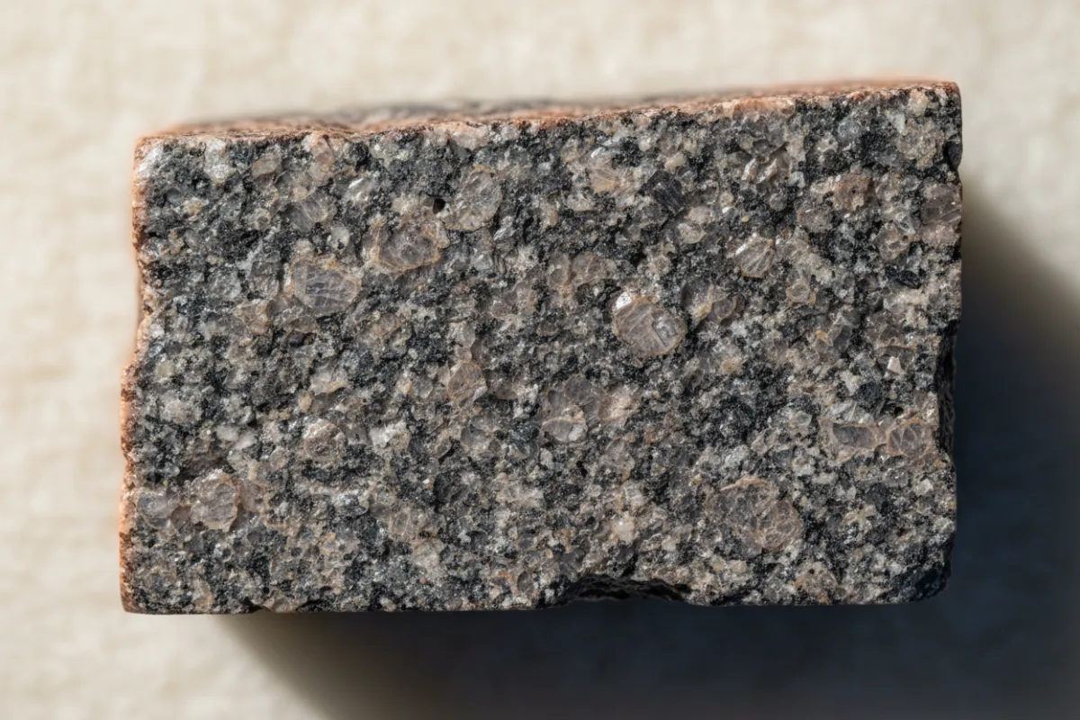 Macro view of granite texture demonstrating structural durability