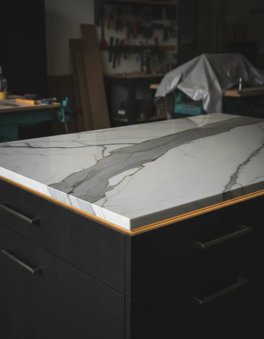 Premium marble countertop installation in Humble Texas