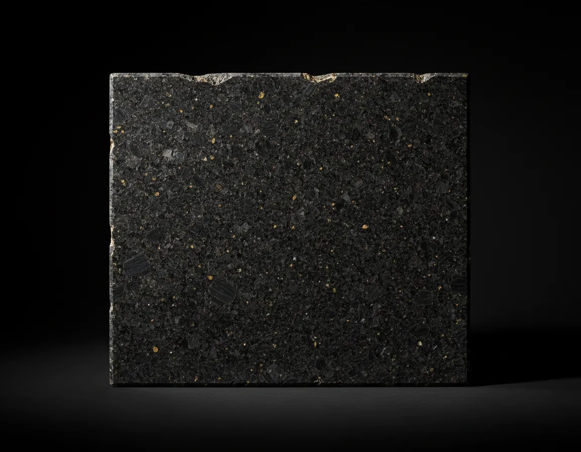 Thick granite slab showcasing monumental structural weight