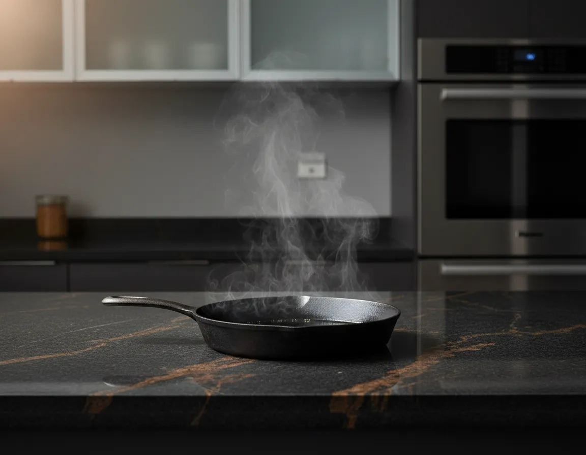 Heat and scratch resistant granite surface demonstration