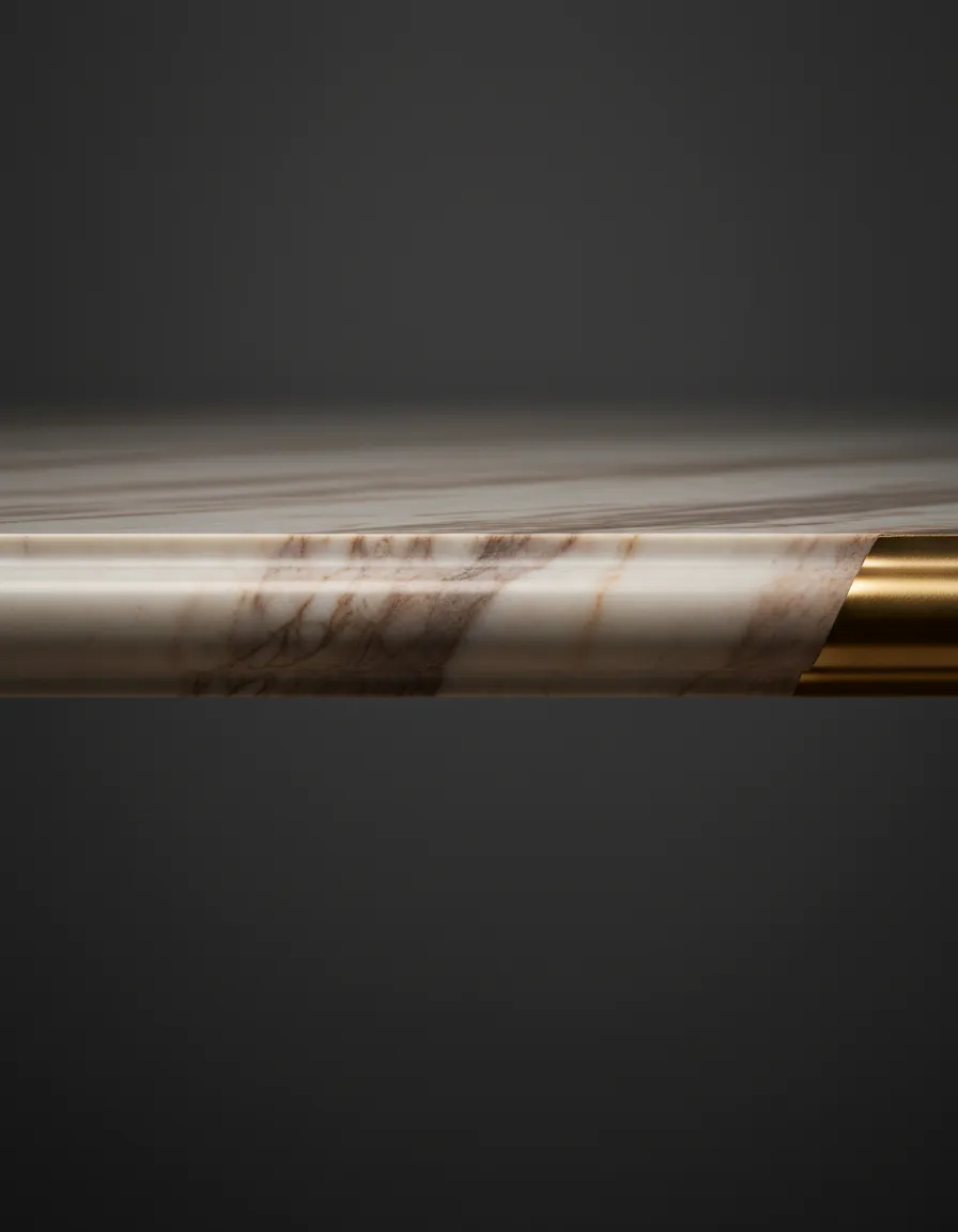 Custom fabrication and precision edge profiling of marble