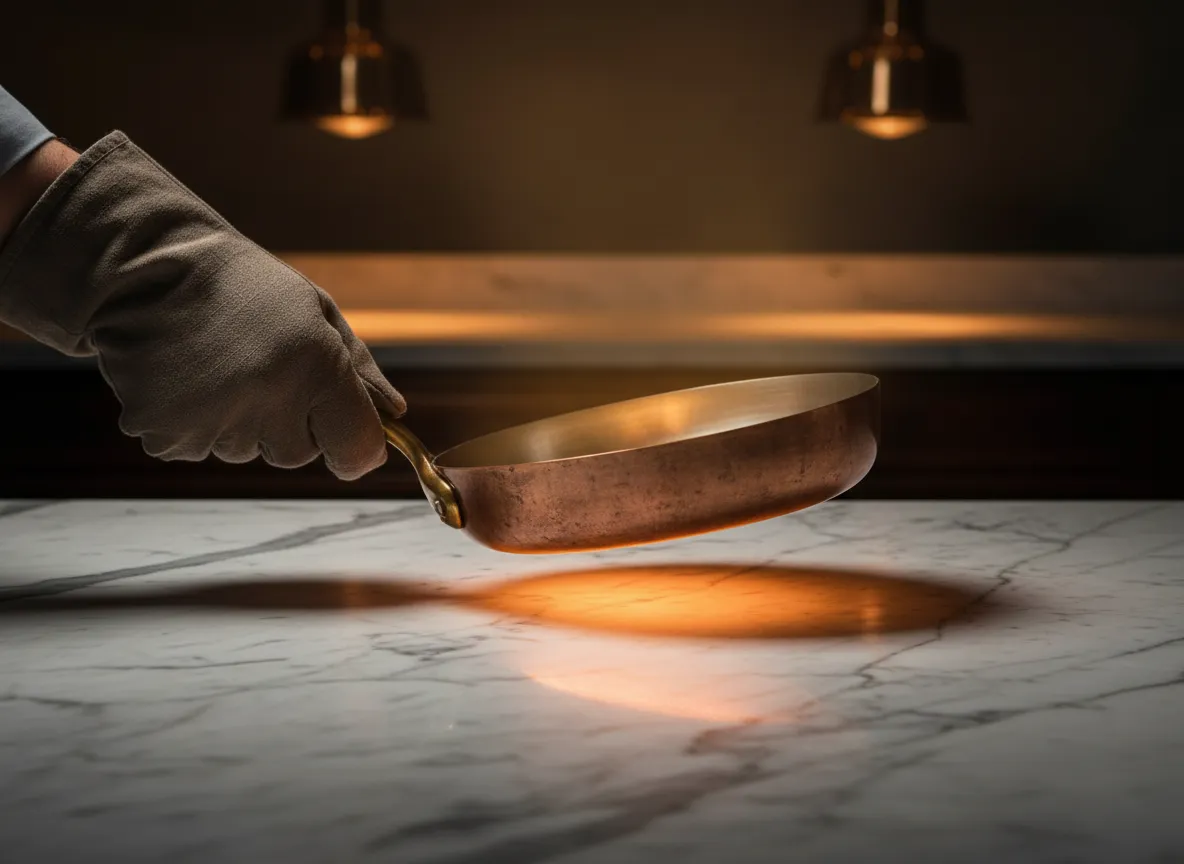 Elegant luxury kitchen featuring heat-resistant marble surfaces