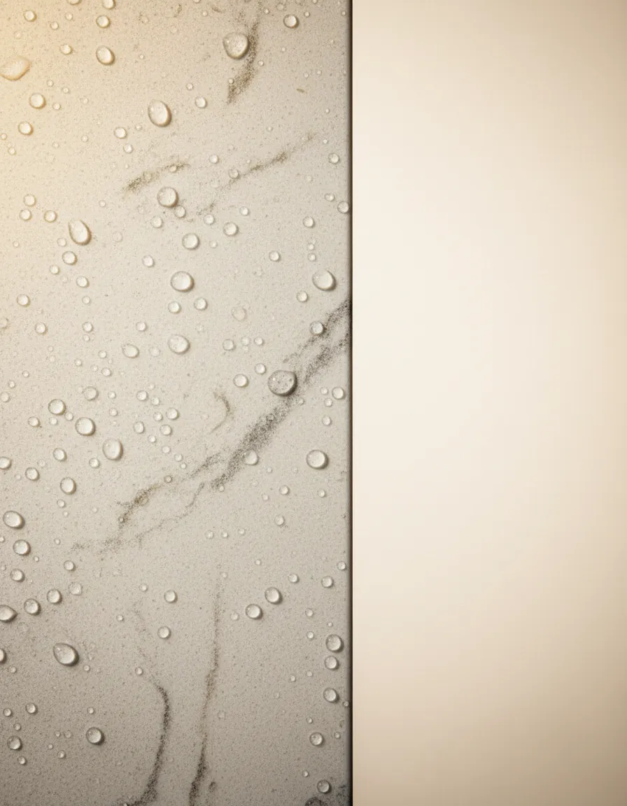 Detailed view of highly durable quartz countertop surface
