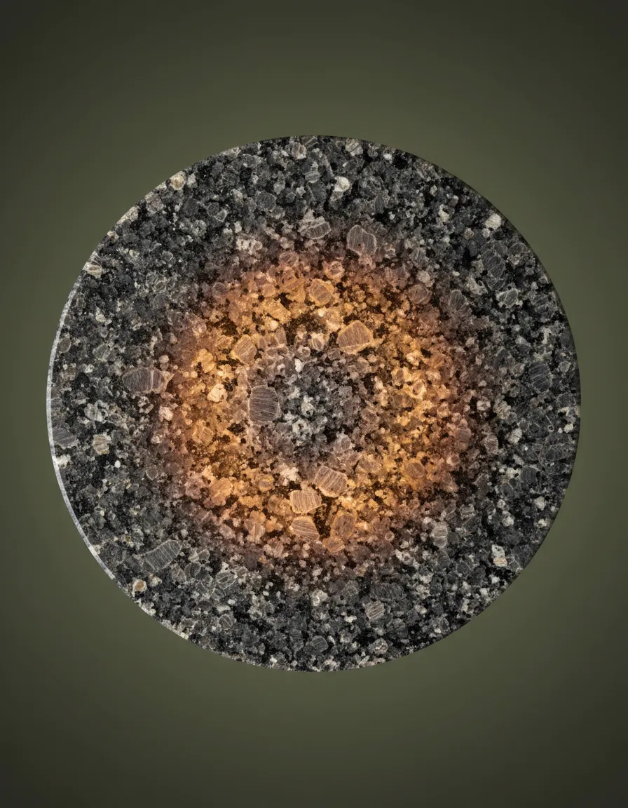 Close up showing the heat resistant properties of natural granite surfaces