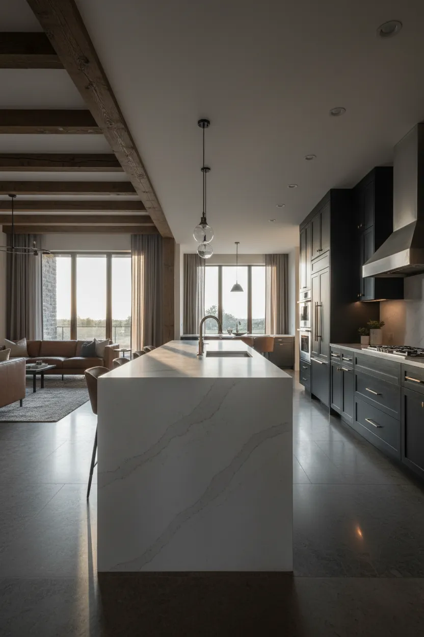Luxurious Kingwood kitchen remodel featuring durable quartz countertops designed for Texas climate