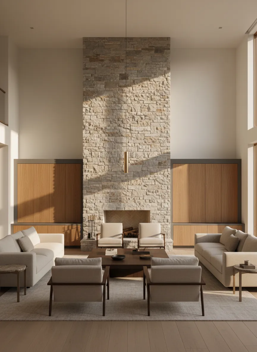 High-end architectural interior detail featuring Texas Modernism design.