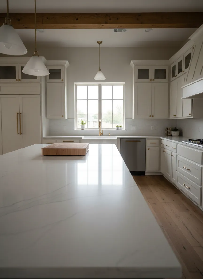 Contemporary Texas interior featuring luxury quartz countertops