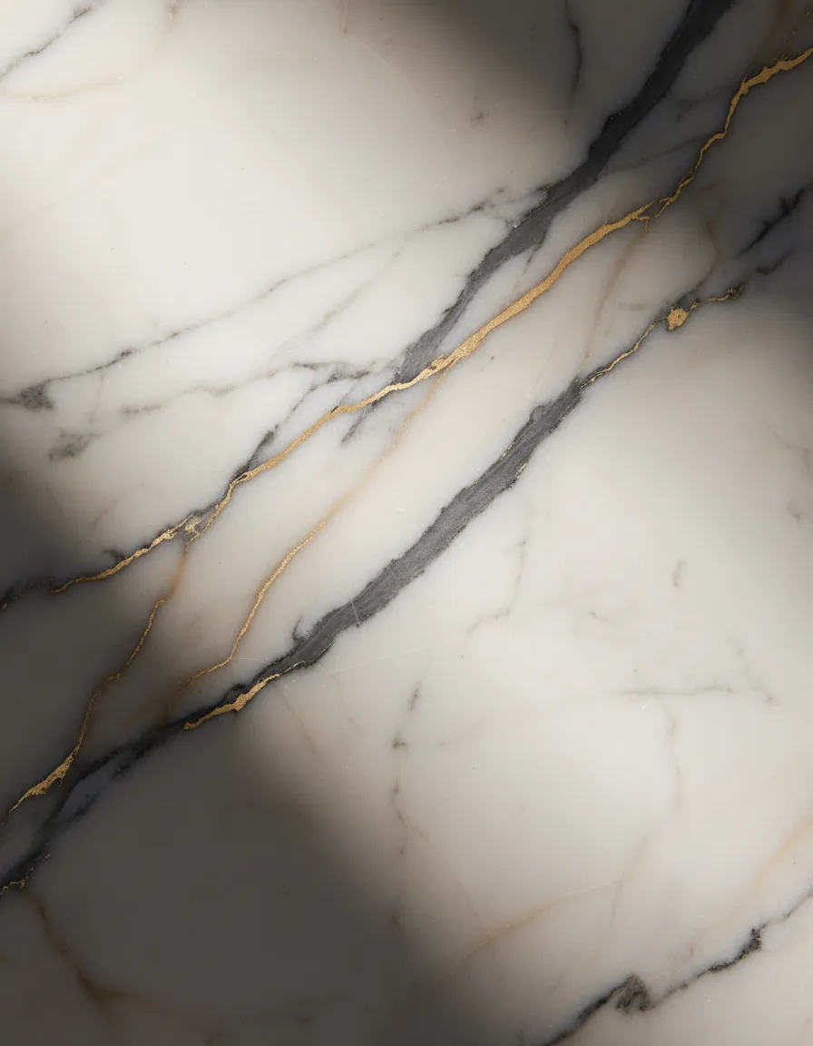 Unique natural veining in luxury marble surface