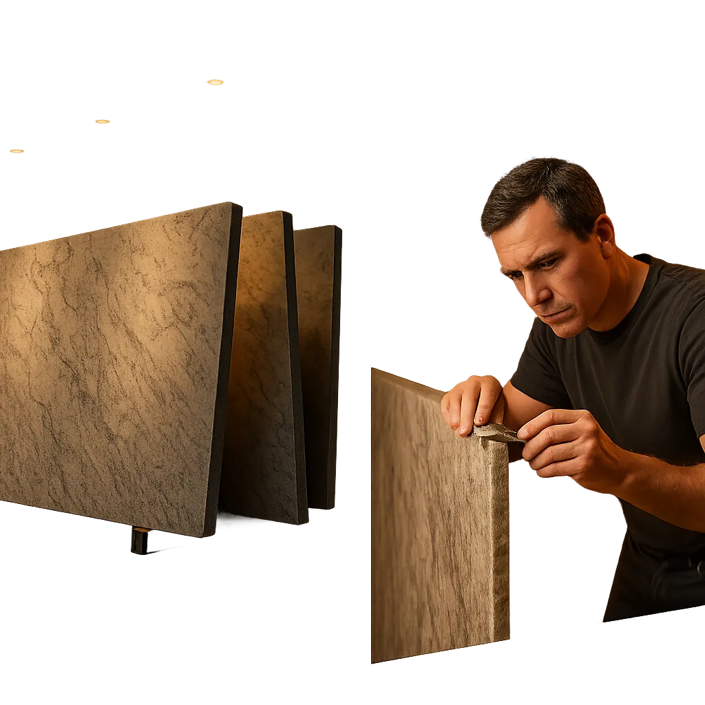 Professional showroom and team at All World Stone & Design