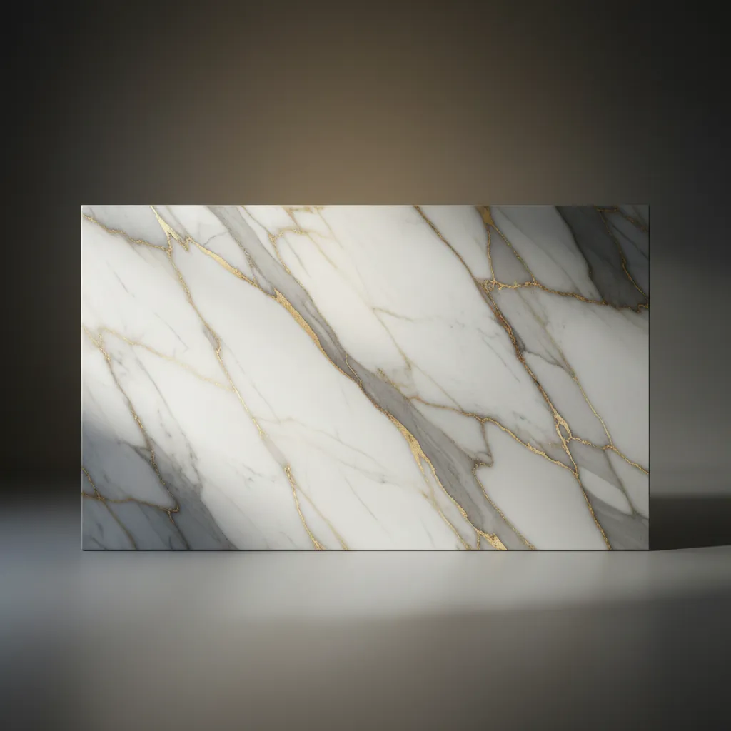 Macro texture of Calacatta marble stone slab
