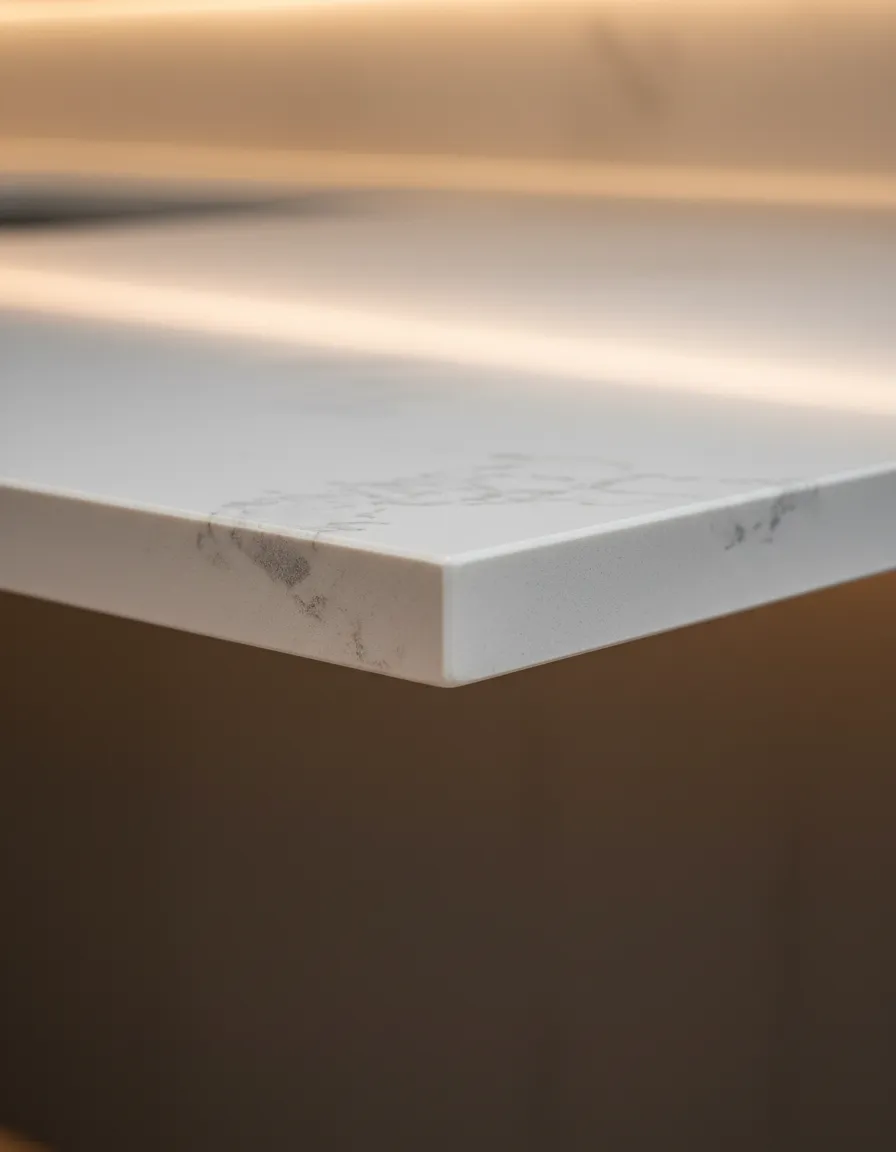 Modern low maintenance quartz countertop installation