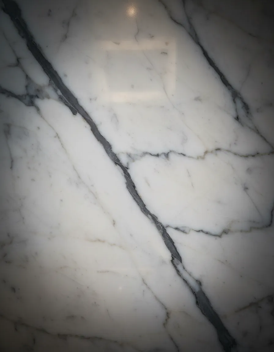 Classic marble countertop surface with premium edge profile