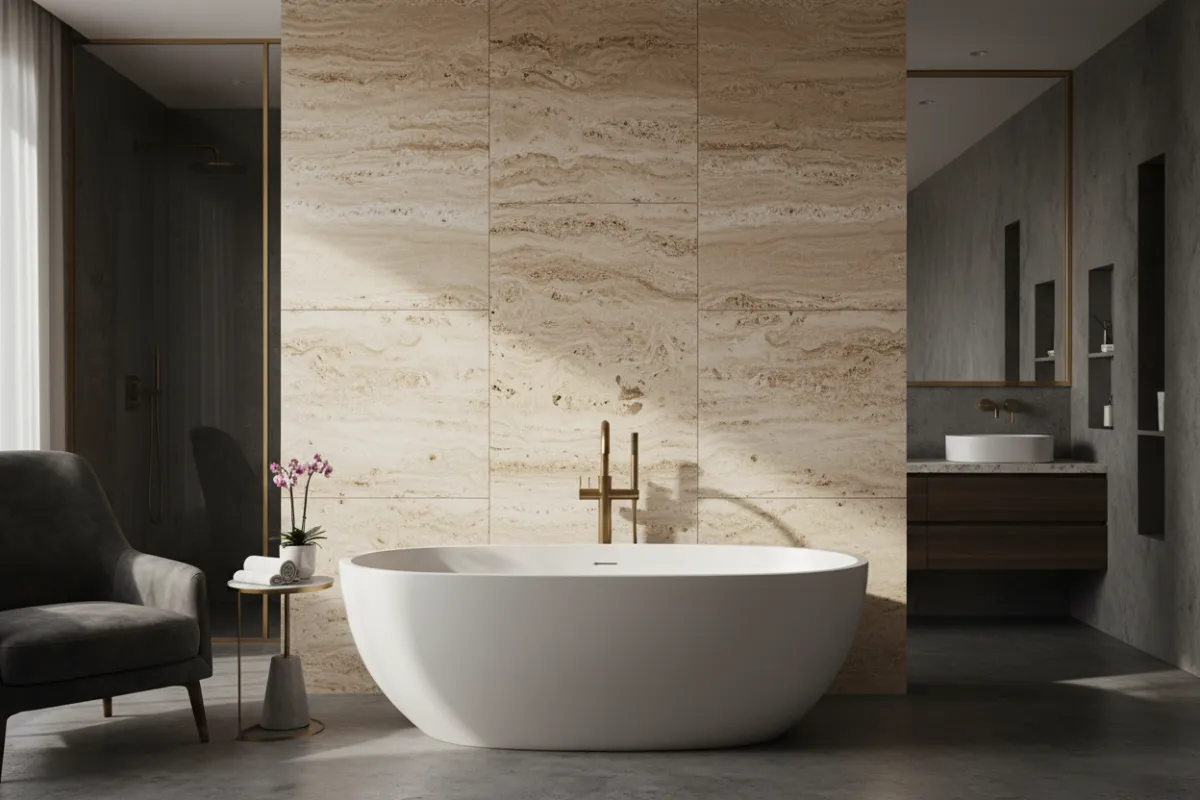 Custom Bathroom Remodeling with stone applications