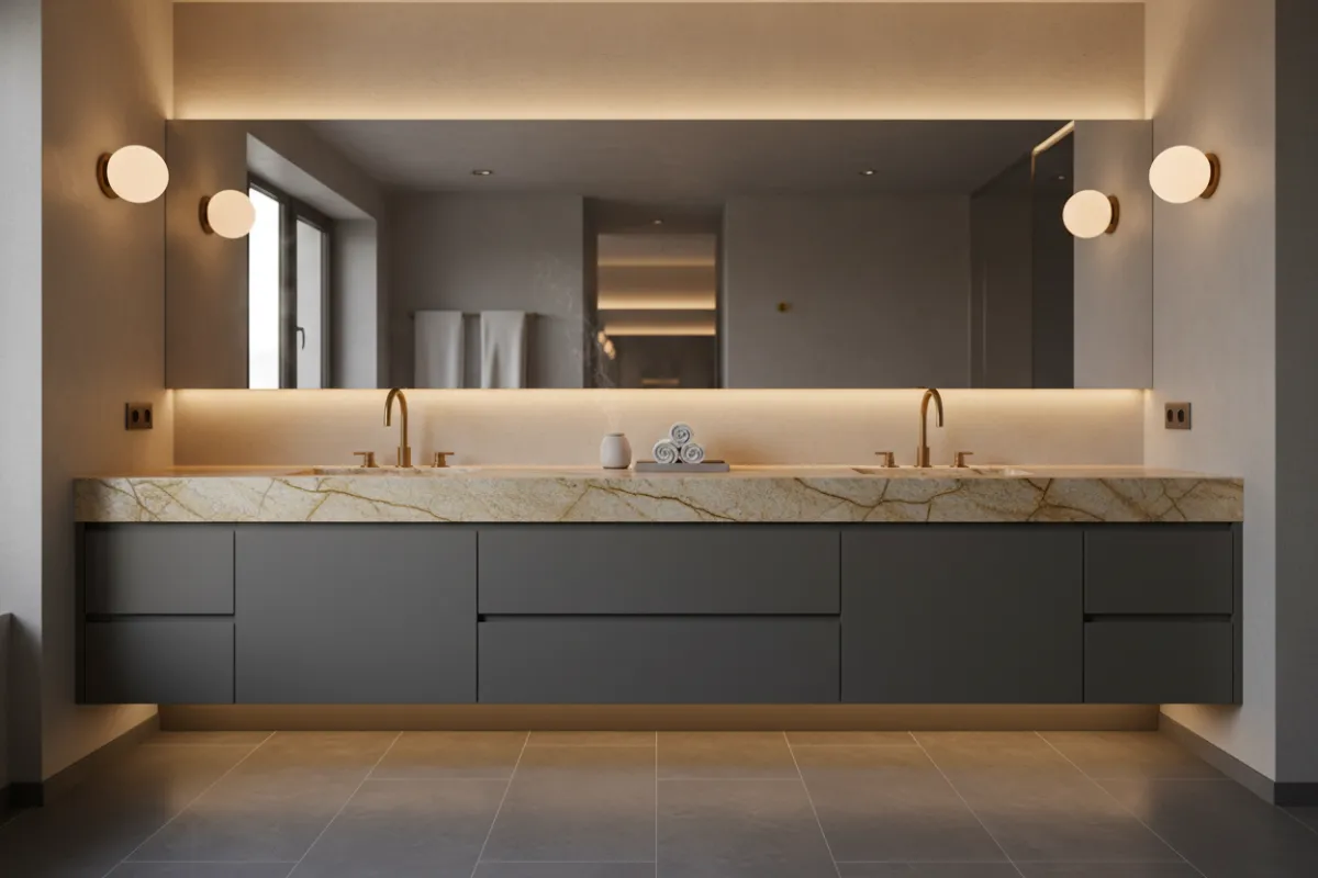 Elegant bathroom vanity countertops