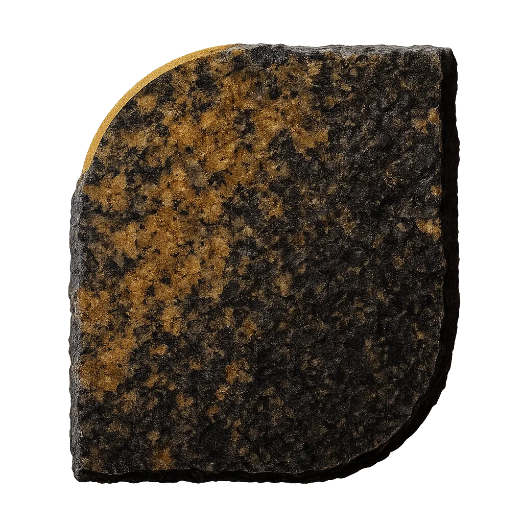 Natural Granite slab displaying organic veining