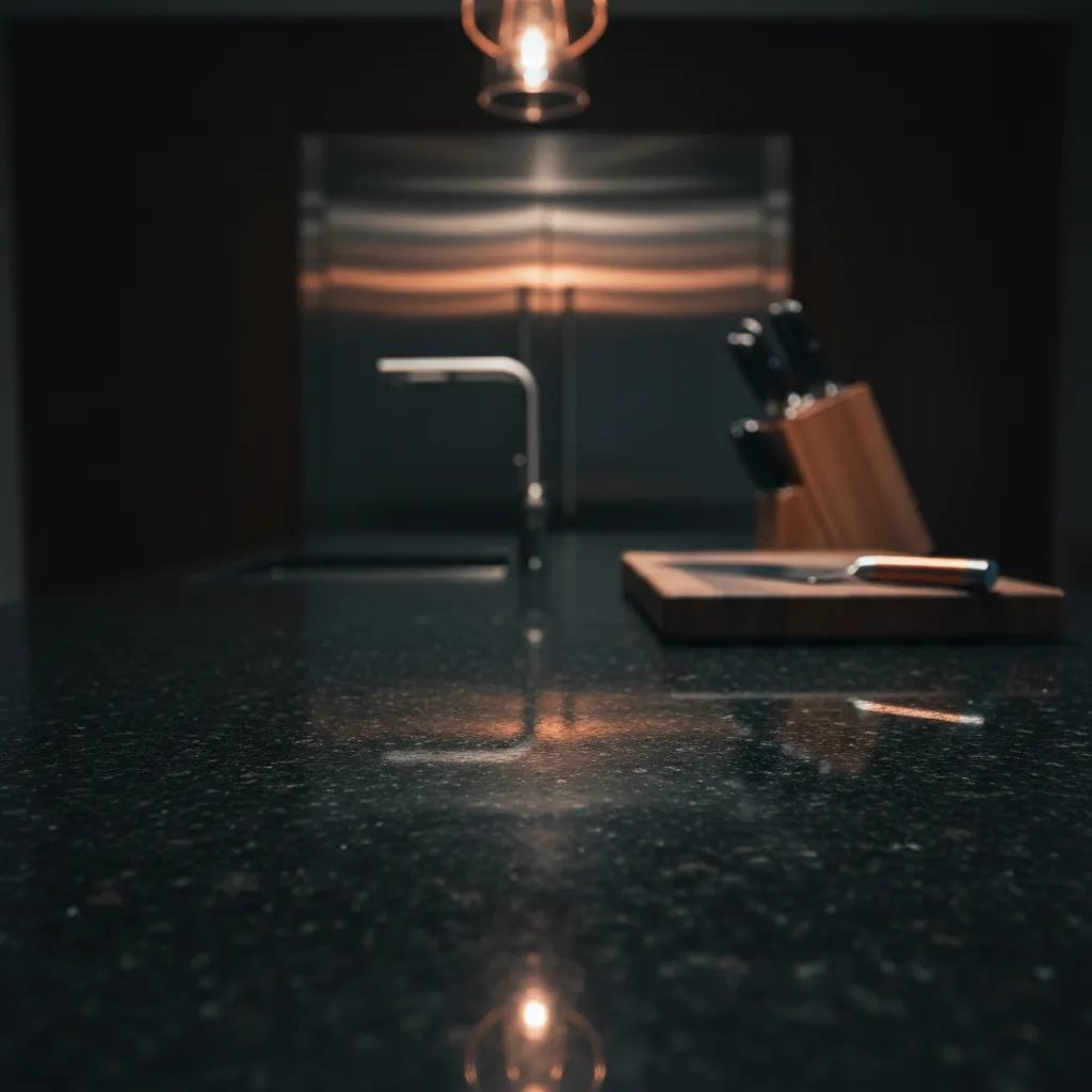 Granite surface demonstrating scratch durability