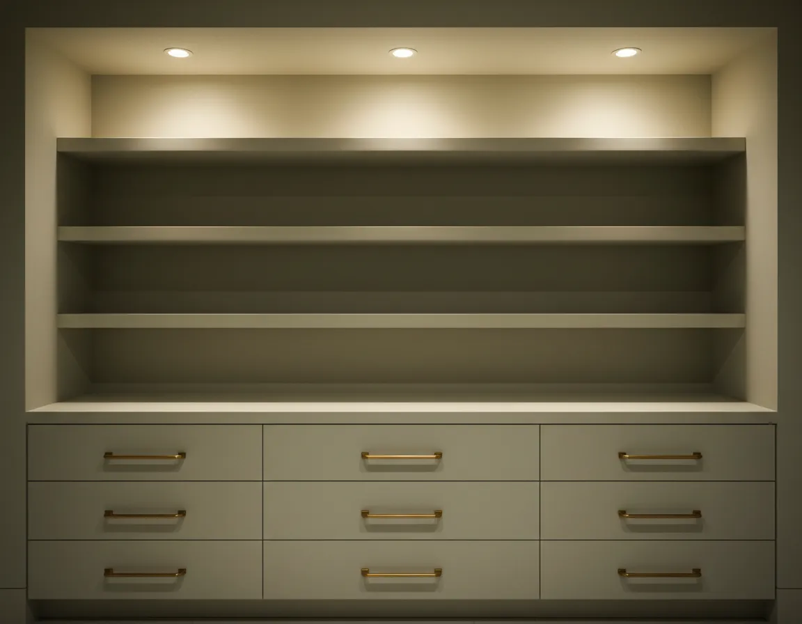 Architectural recessed lighting and storage