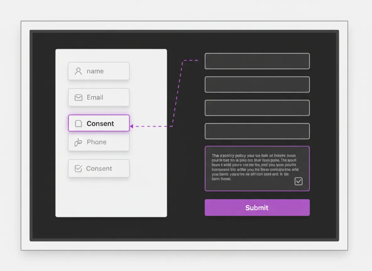 Custom forms and surveys in editor