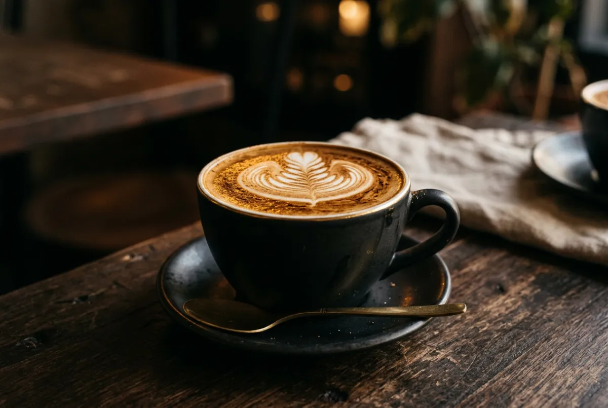 Sariva Dulce Latte espresso beverage with velvety microfoam and rich panela sweetness