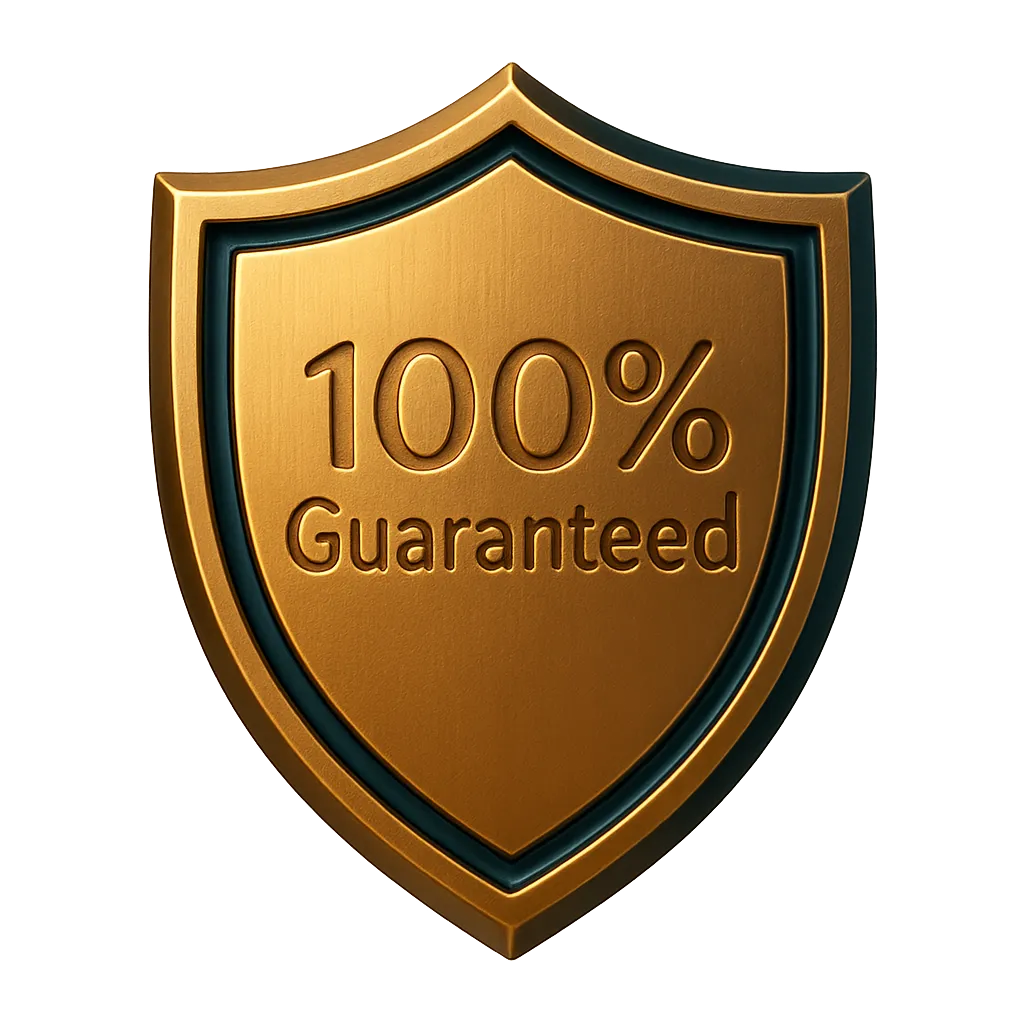 100% Satisfaction Guarantee Trust Badge