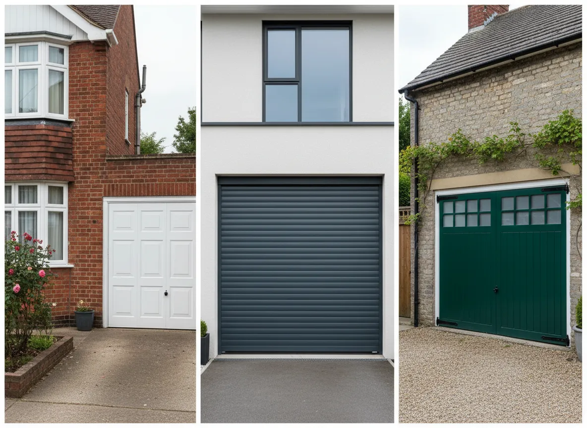 Range of garage doors including traditional and modern styles