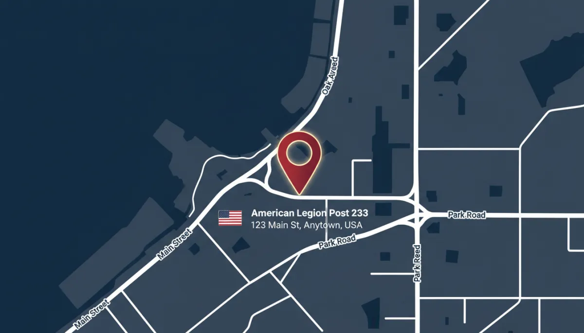 Map location of American Legion Post 233