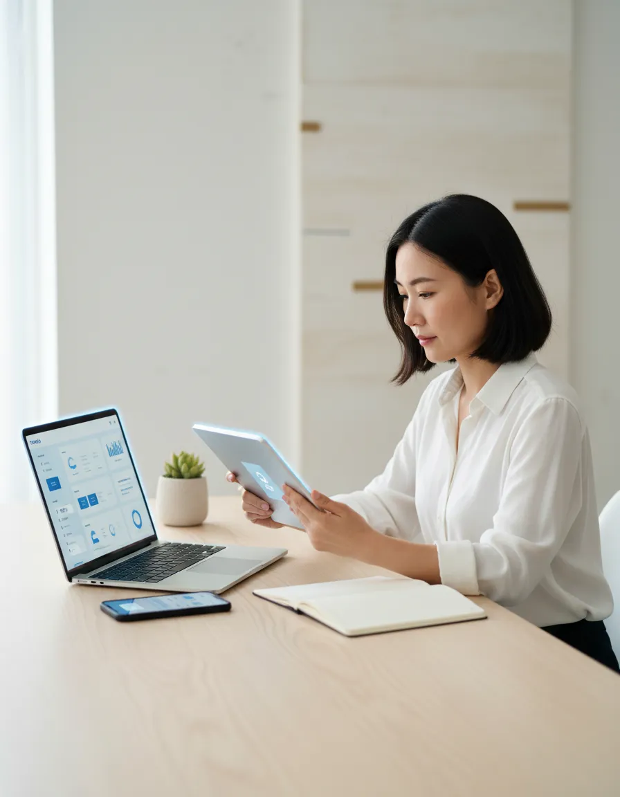 Tenevio AI Automation in action on a desktop and mobile device