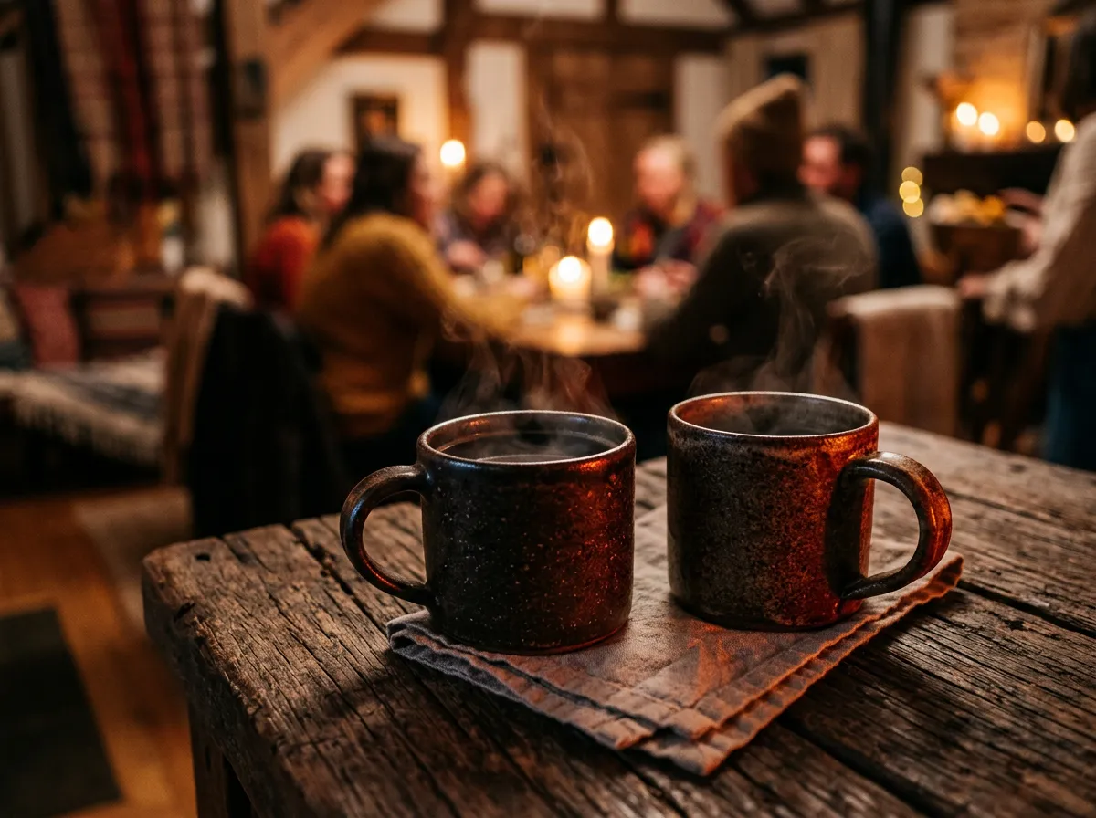 Warm evening fellowship and shared meal in a cozy Hazelbrook home