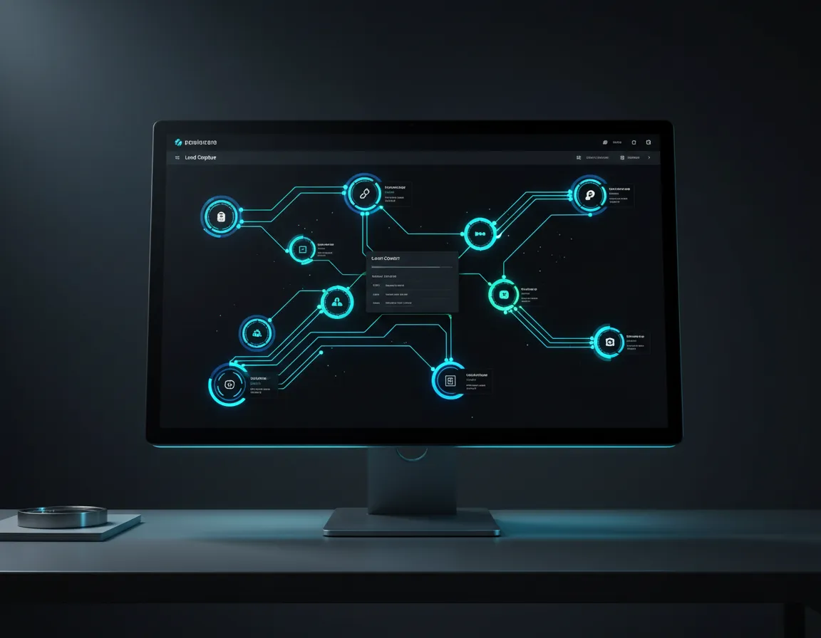 High-definition dashboard showing instant lead routing and capture flow
