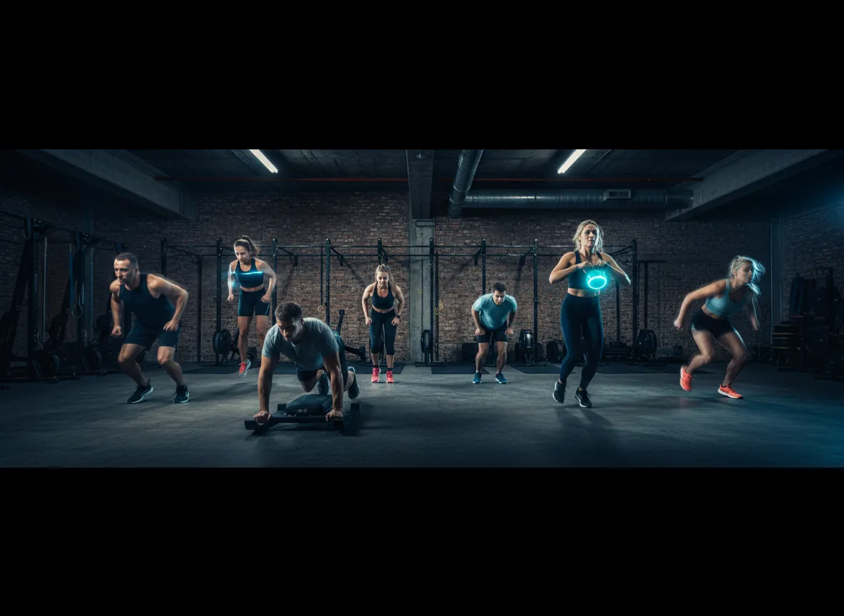 Intense Hyrox class workout