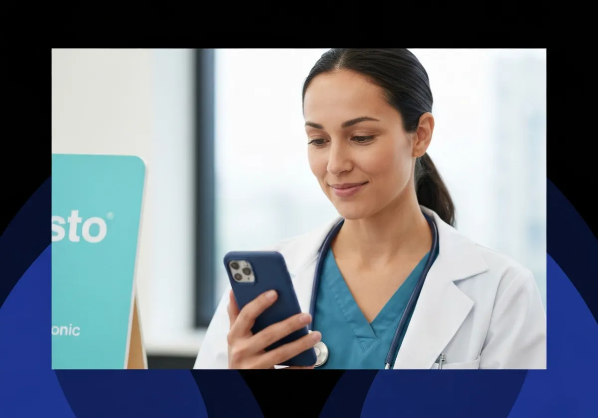 Patient receiving an update on their phone from their healthcare provider.