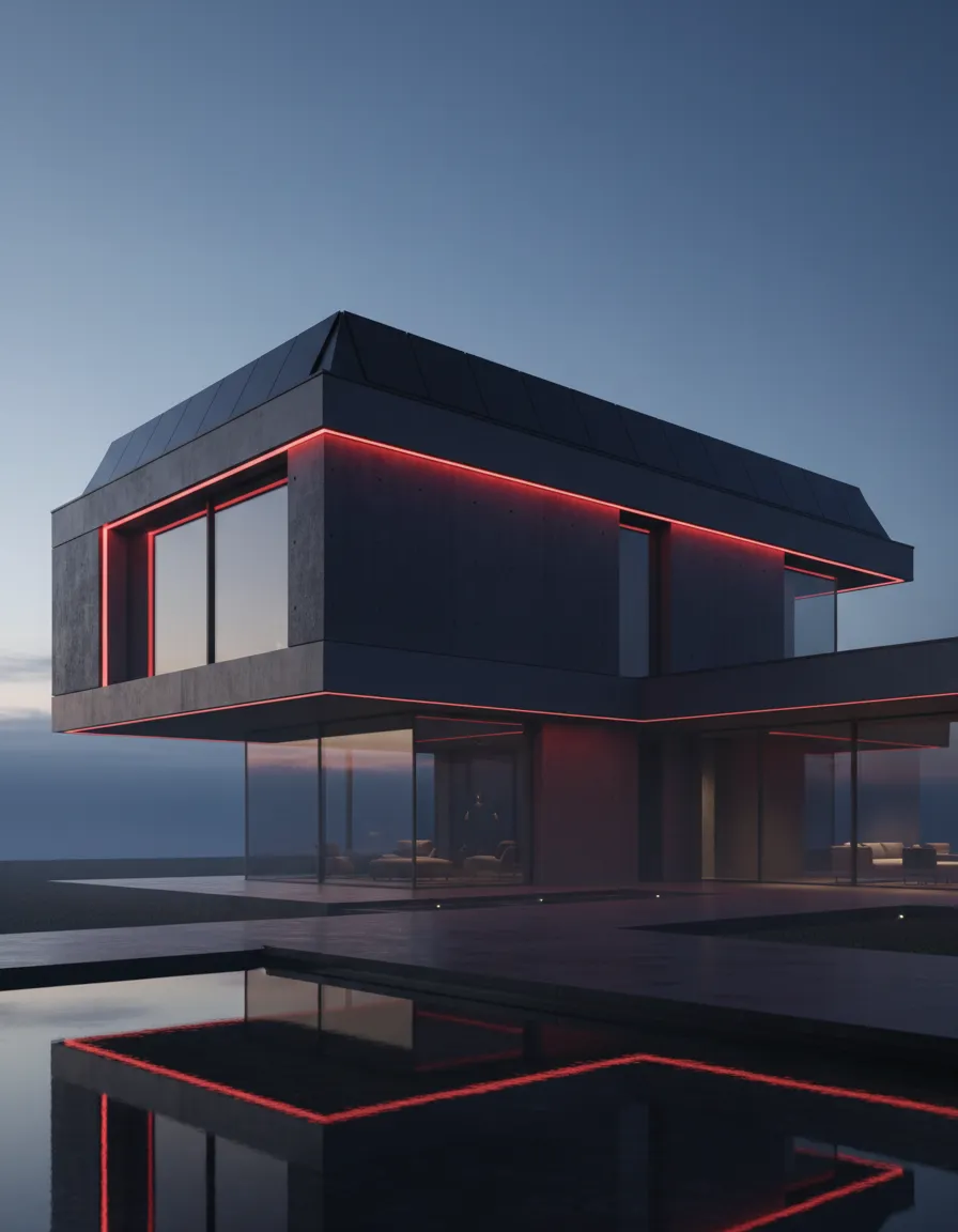 Architectural home exterior representing premium solar solutions