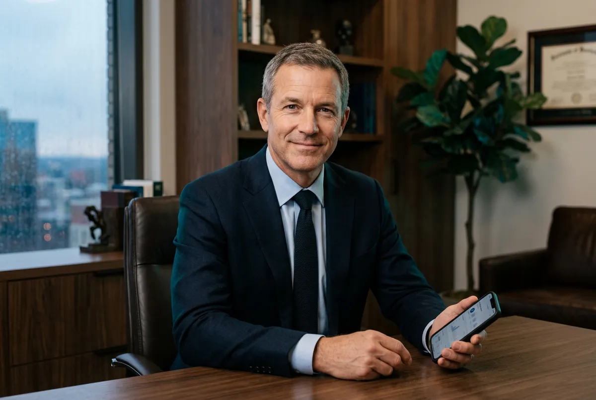 Video testimonial thumbnail of David Vance in an executive office setting