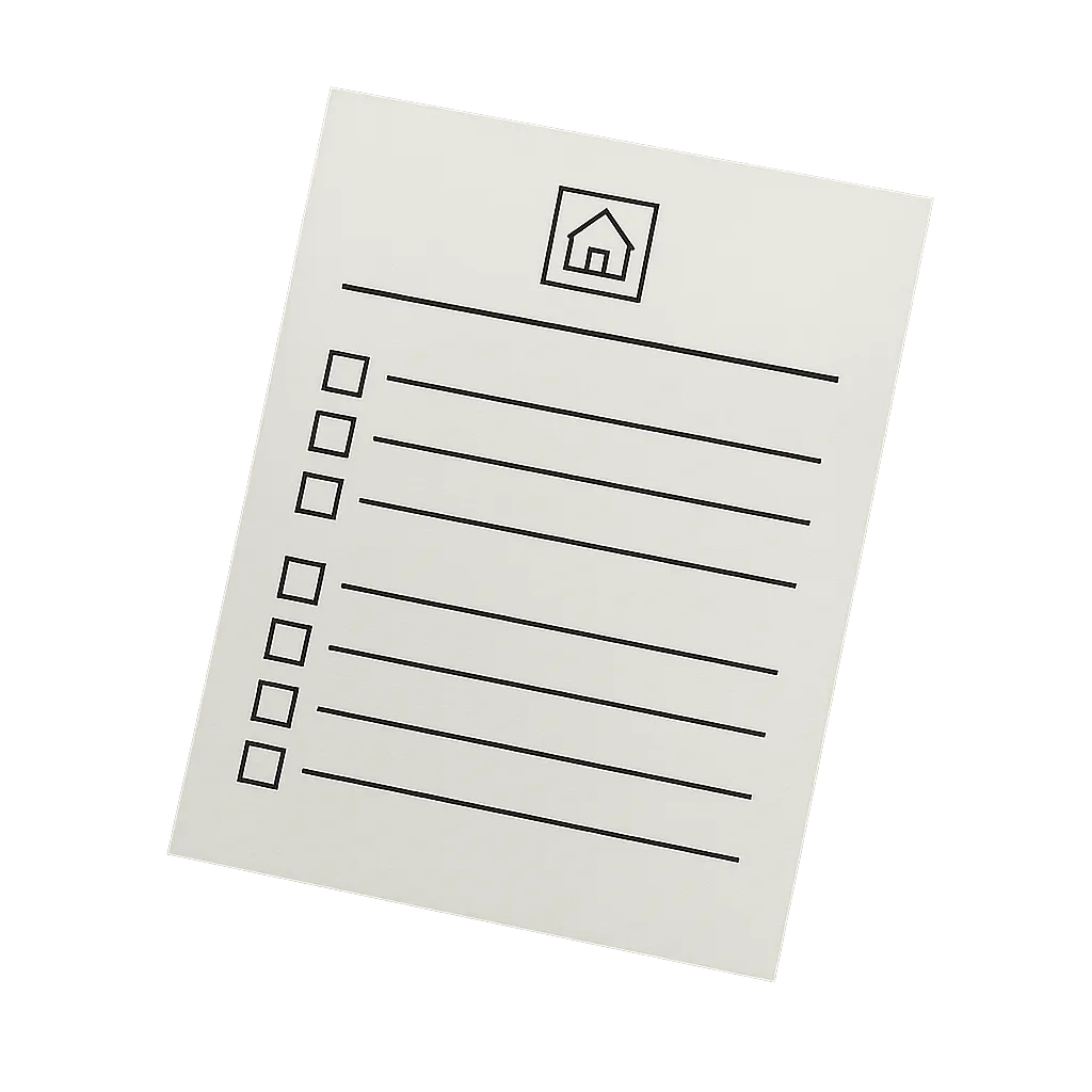 Floating PDF mockup of the ultimate first-time buyer checklist