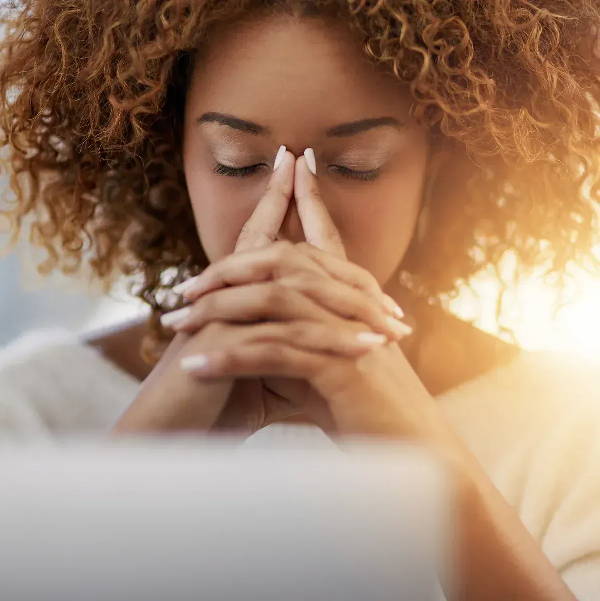 stock photo of a woman overthinking, representing clients who need to increase confidence and boundaries, find help at Grace and Gratitude Counseling in Downers Grove, IL