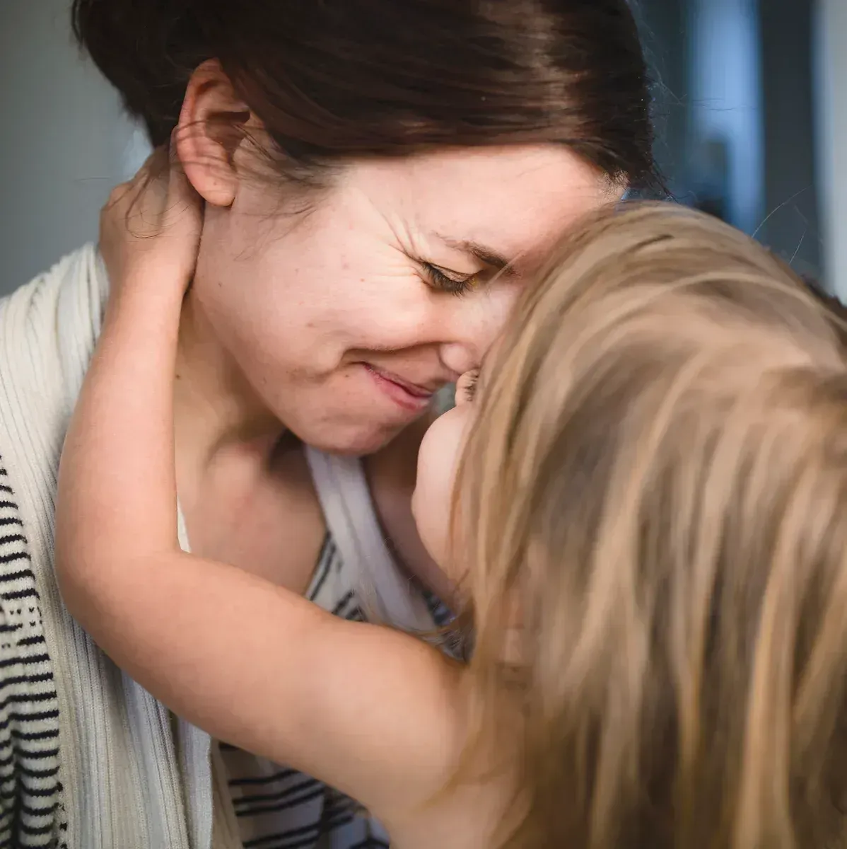 stock photo of a mother and child, representing relationships that can be strengthened by finding yourself again and work/life balance